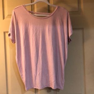 Ladies EXPRESS NWT pinky SMALL TEE Top twist back